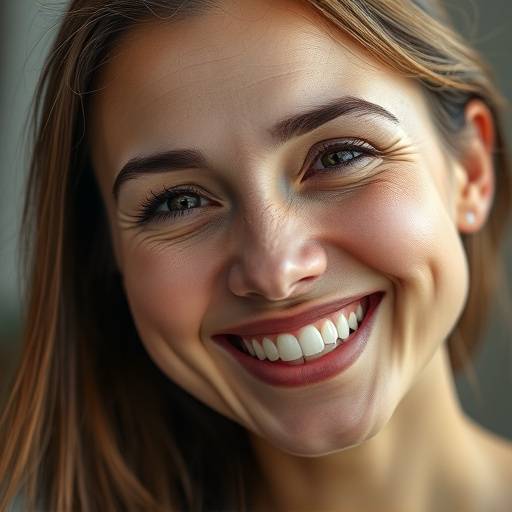 Close-up portrait of a woman smiling warmly
